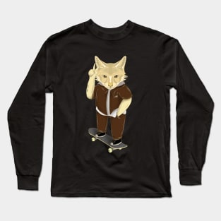 skateboarder coyote Long Sleeve T-Shirt